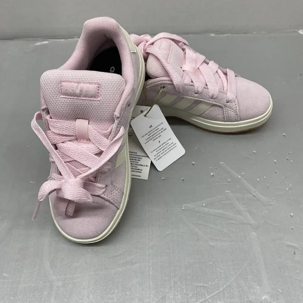 Adidas Grand Court 00s K Kids Sneakers 12K Clear Pink Suede Gum JP5895 NWT